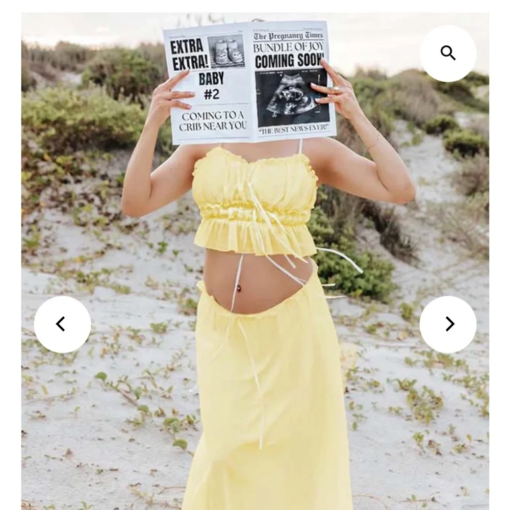 Yellow Two-Piece Maternity Lounge Set